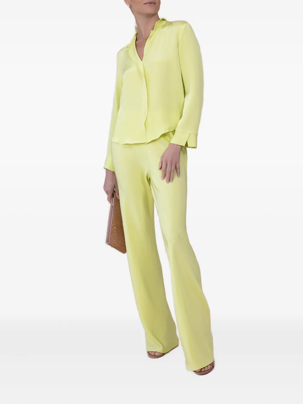 Peter Cohen Point-collar Long-sleeve Shirt In Green