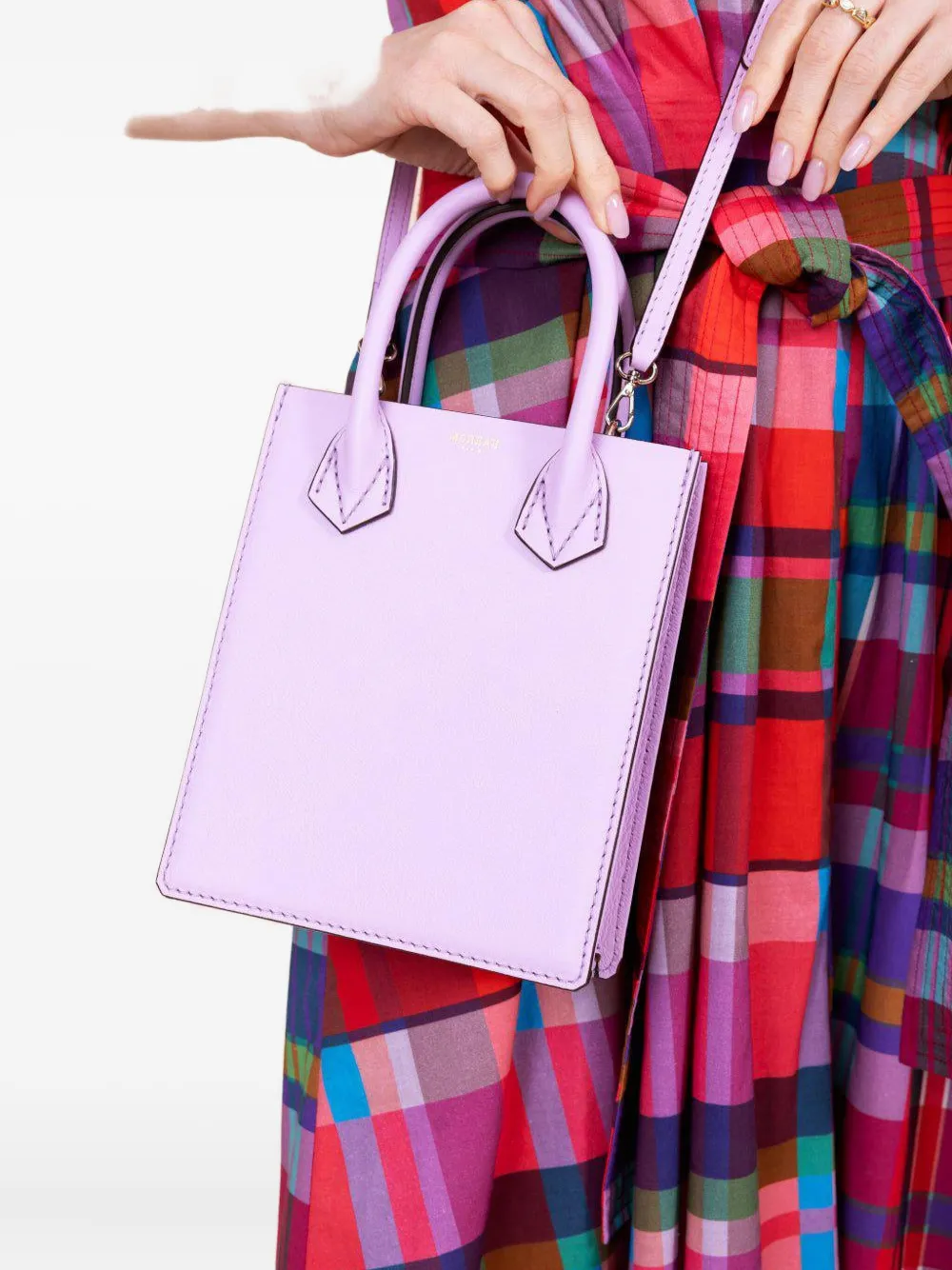 Moreau mini Suite top-handle bucket bag Roze