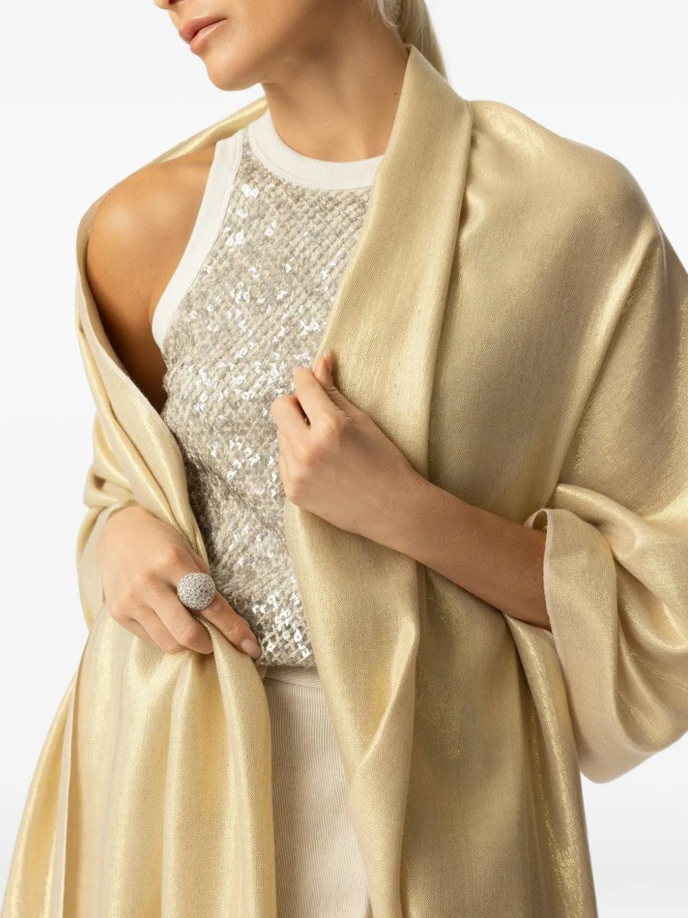 Jane Carr The Mercury Scarf In Nude
