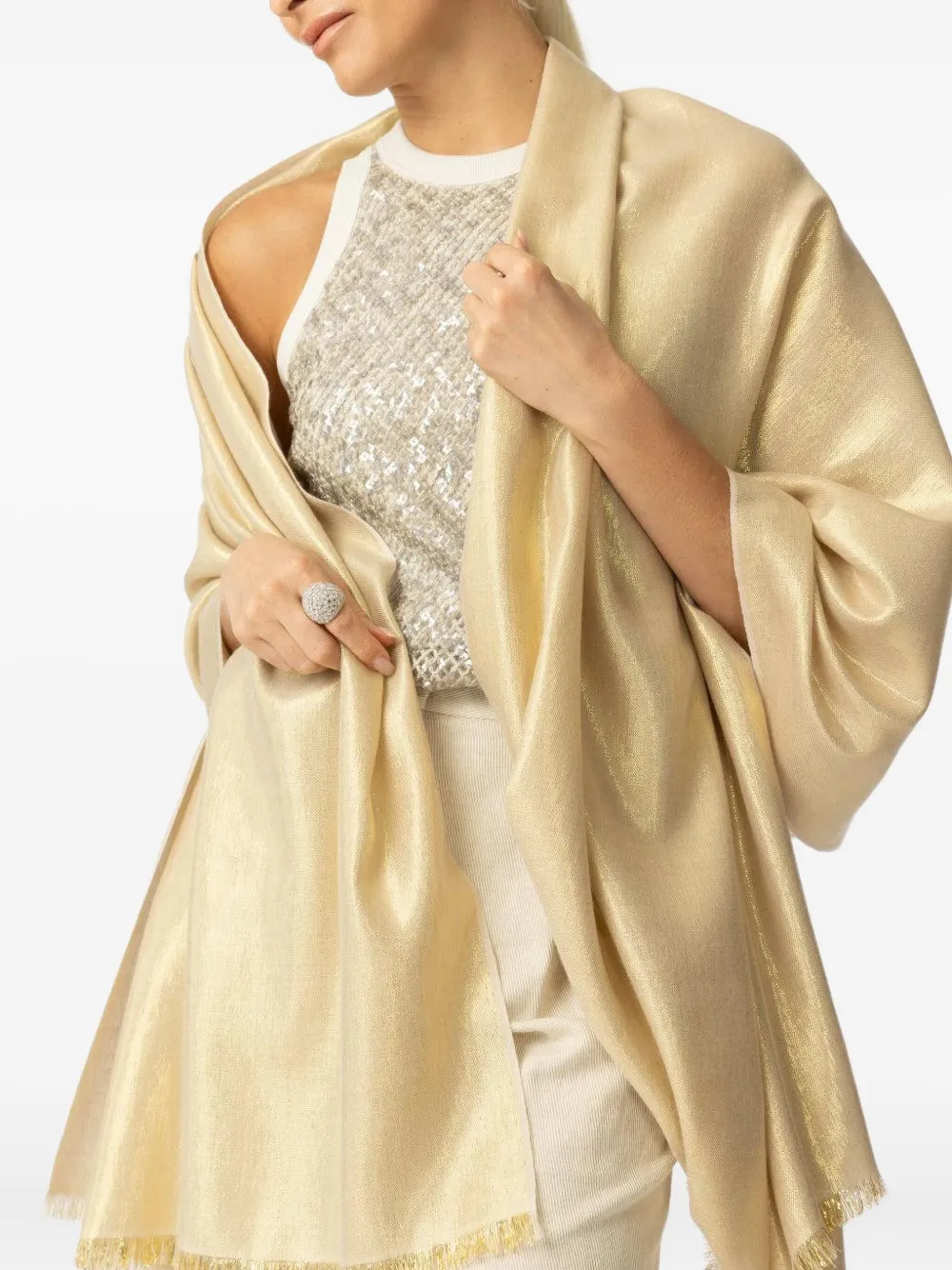 Jane Carr The Mercury Scarf In Nude