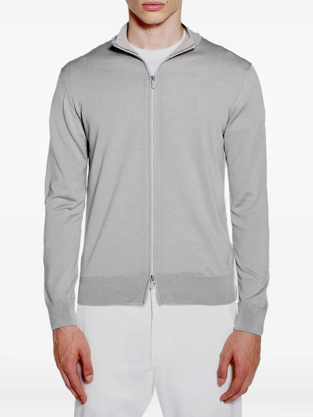 Eleventy full-zip wool sweater - Grijs