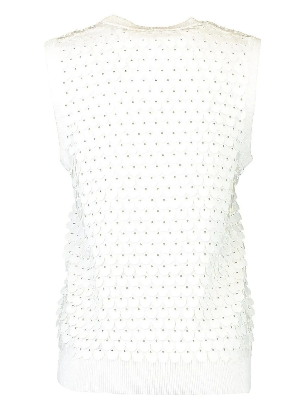 Michael Kors Collection sequin-embellished sleeveless top Wit