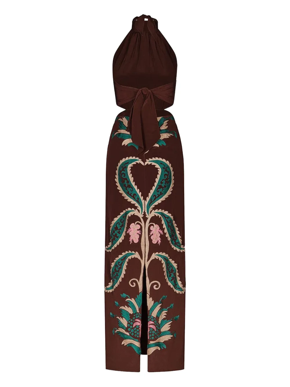 Johanna Ortiz Promised Land Floral Maxi Dress In Brown