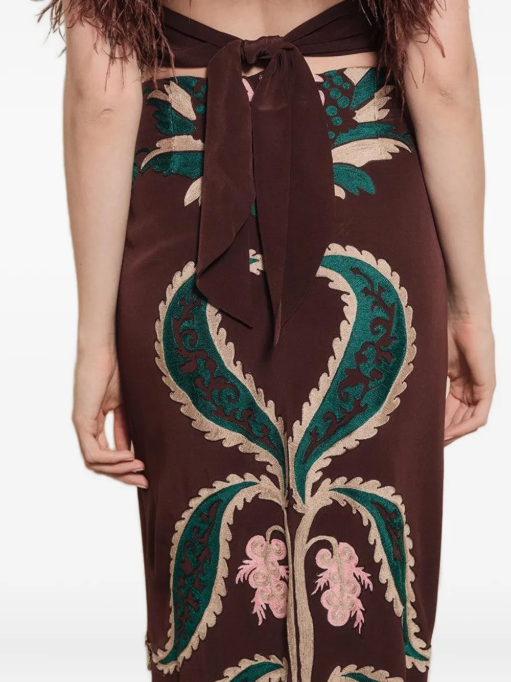 Johanna Ortiz Promised Land Floral Maxi Dress In Brown