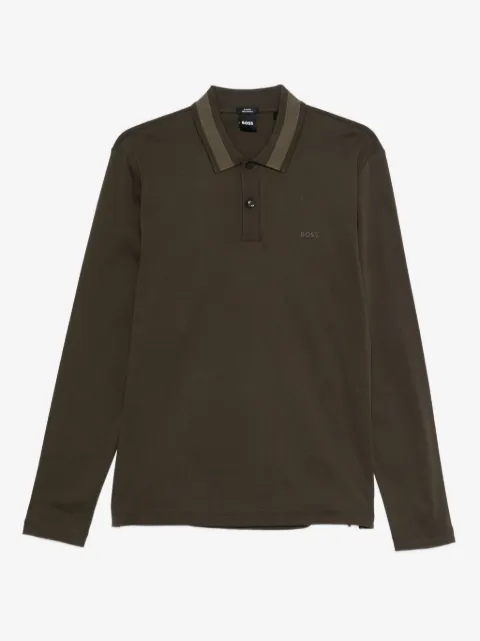 BOSS playera tipo polo manga larga