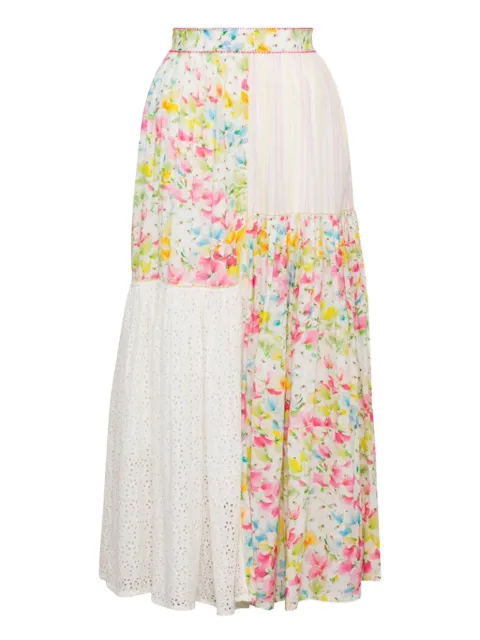 byTiMo floral-print eyelet-detail skirt
