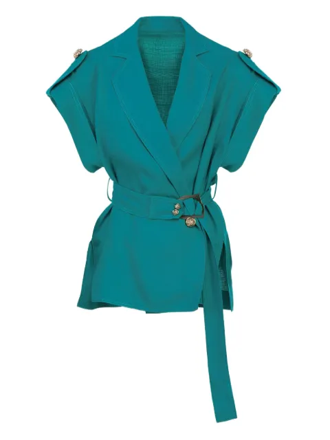 Elie Saab V-neck belted blouse