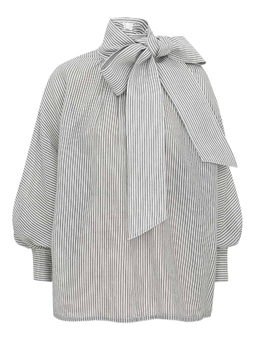 Zimmermann Striped Balloon-sleeve Blouse In Multi