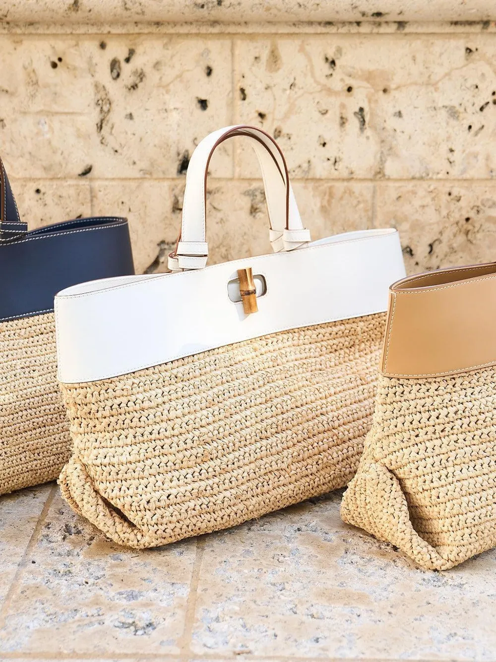 Pamela Munson The Park Straw Tote Bag In Neutral
