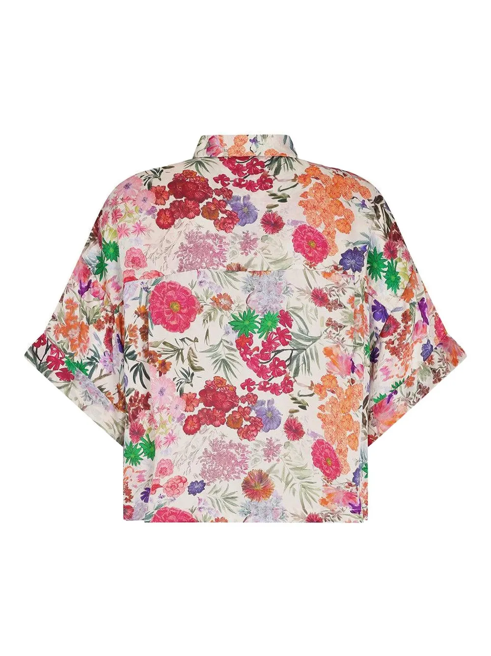 Carolina K Floral-print Tassel Blouse In Multi