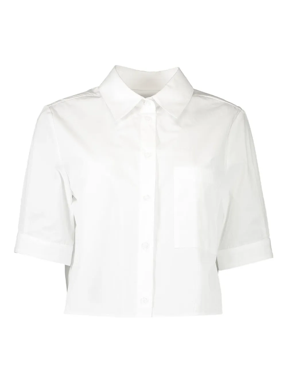 TWP Short Lived pocket cropped shirt | White | Image 1