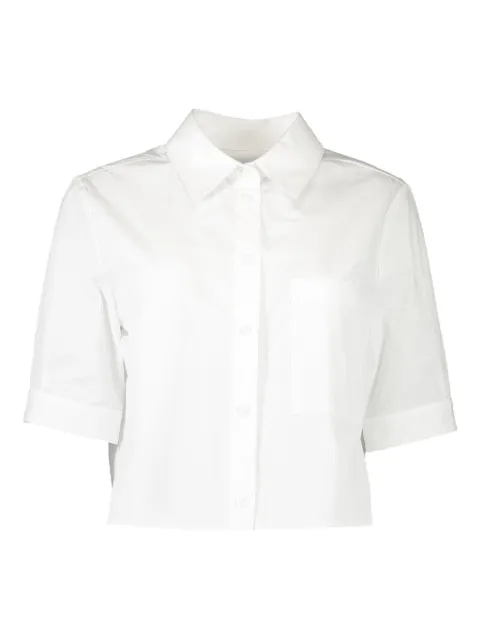 TWP Short Lived pocket cropped shirt