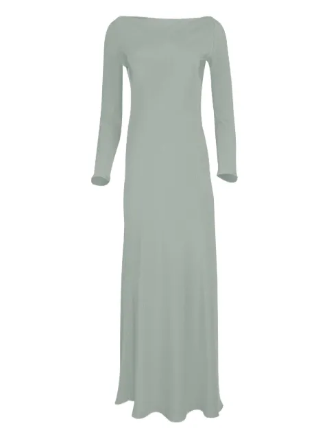 Peter Cohen boat-neck long-sleeve maxi dress