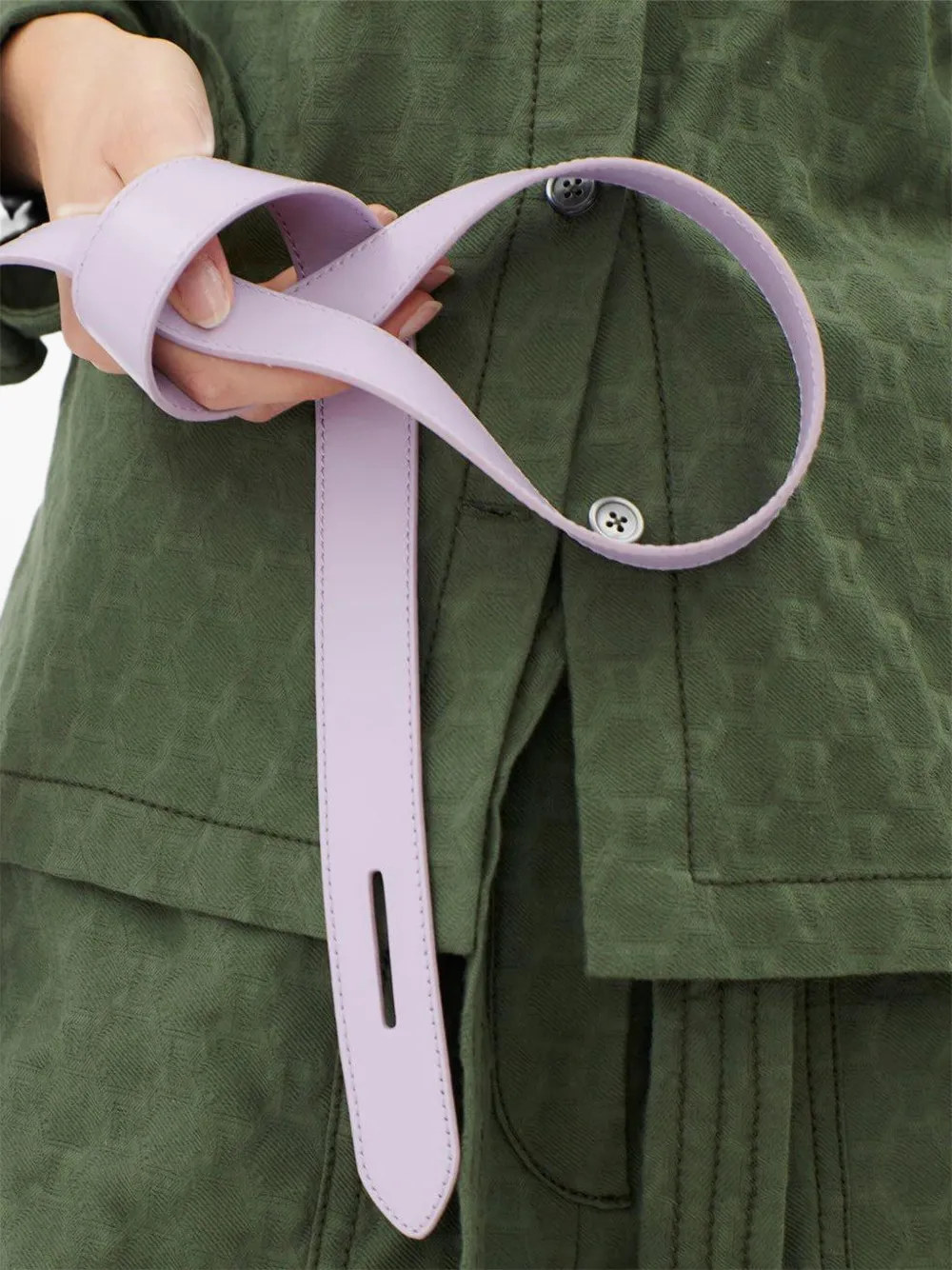 Odeeh Leather Belt In Purple