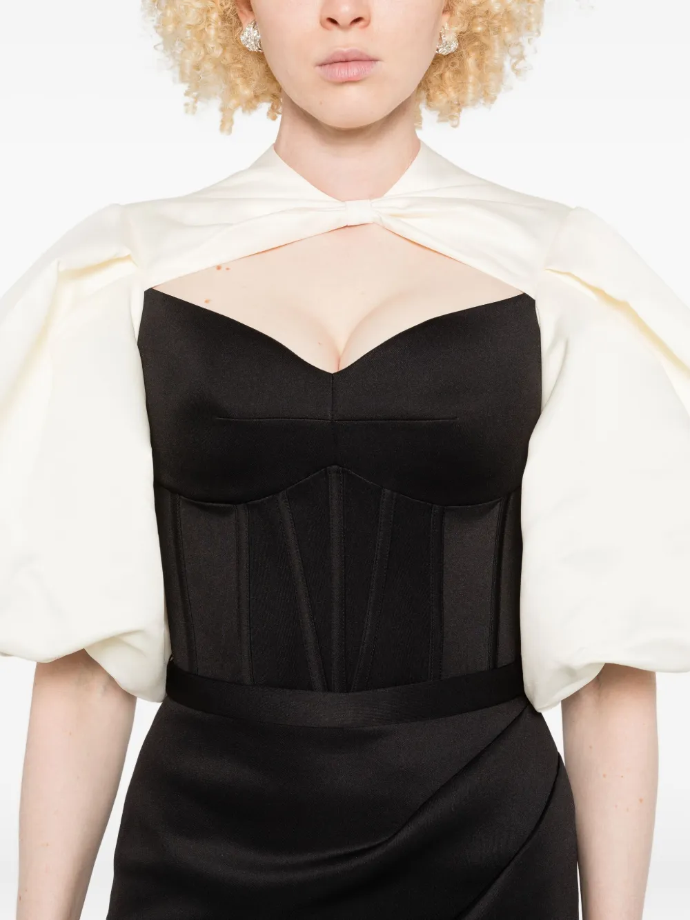 AAVVA Off-shoulder jurk Zwart