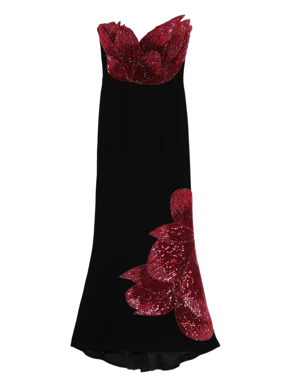AAVVA sequin-embellished strapless dress - ブラック AAVVA sequin-embellished strapless dress - ブラック