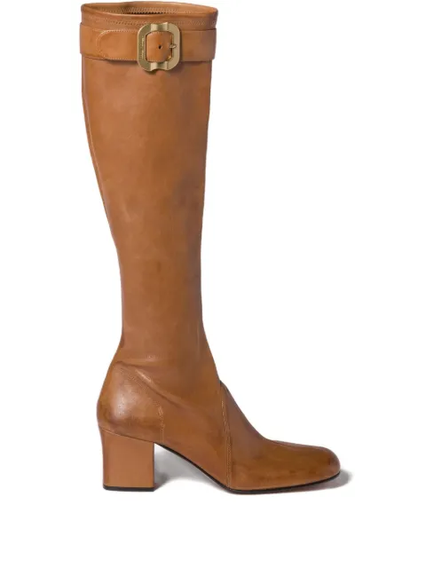 Miu Miu 65mm buckle-fastening leather boots