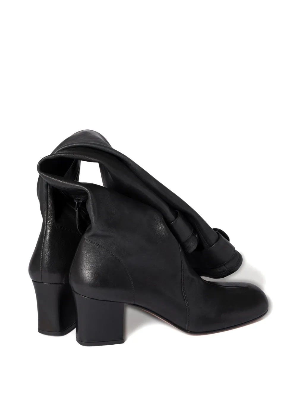 Miu Miu Buckle-fastening Leather Boots In Black