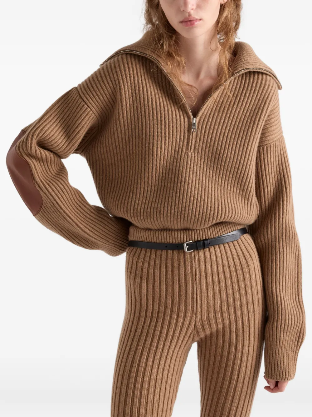 Prada Cashmere Sweater In Brown