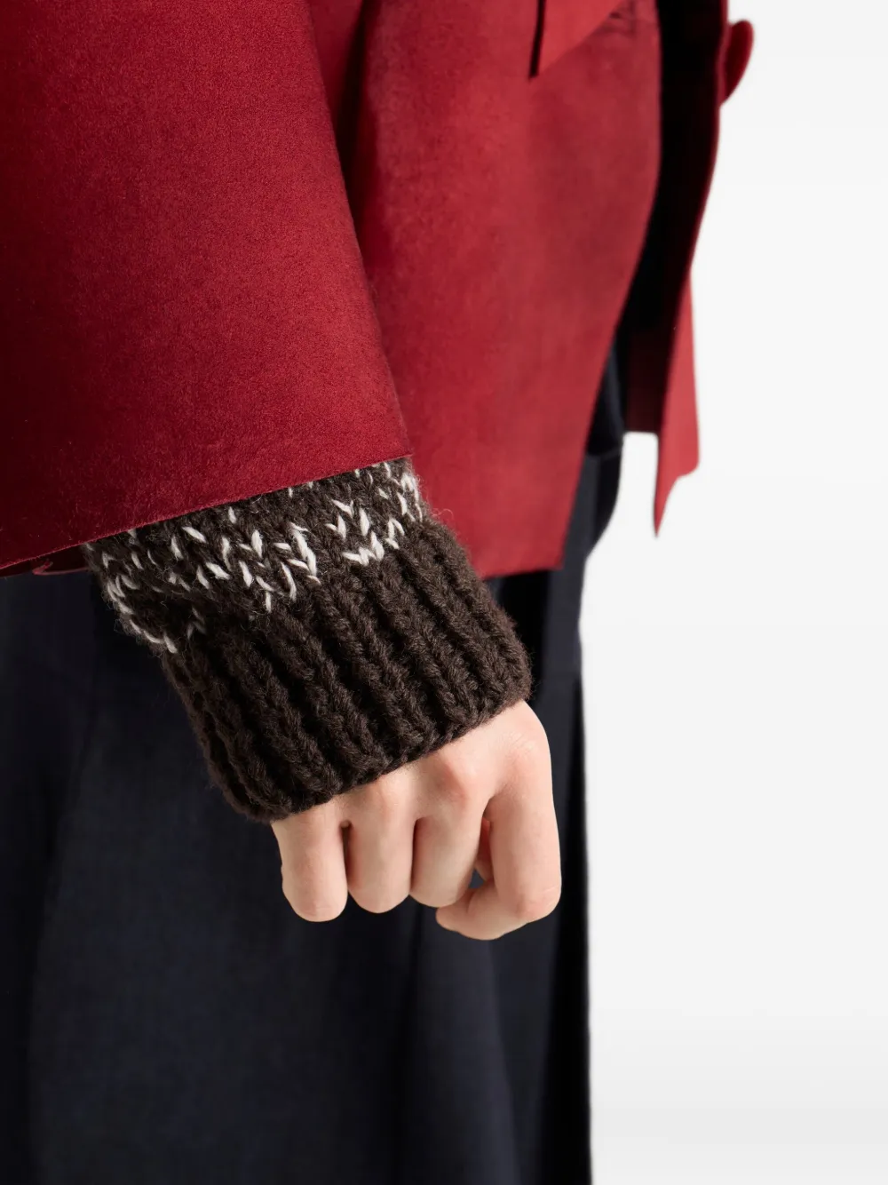 Prada Charm-embellishment Sweater In Brown