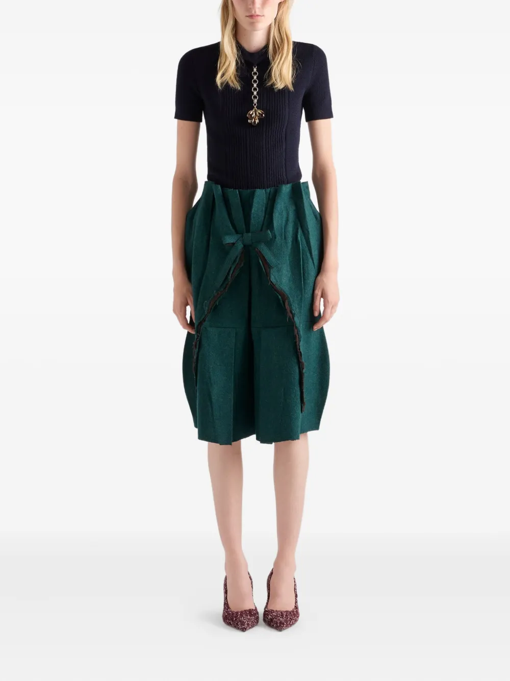 Prada pendant-embellishment ribbed sweater | Knitted Sweaters | Image 2