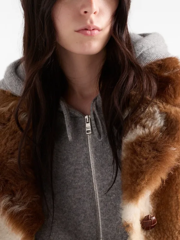 Prada Hooded Cardigan | Grey | FARFETCH