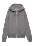 Prada hooded logo top - Grey
