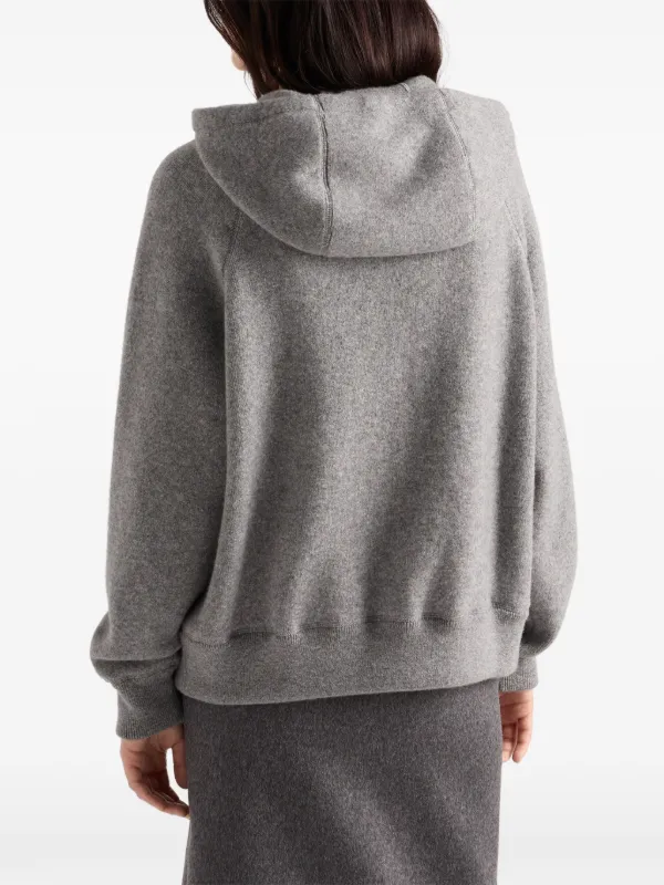 Prada Hooded Cardigan | Grey | FARFETCH