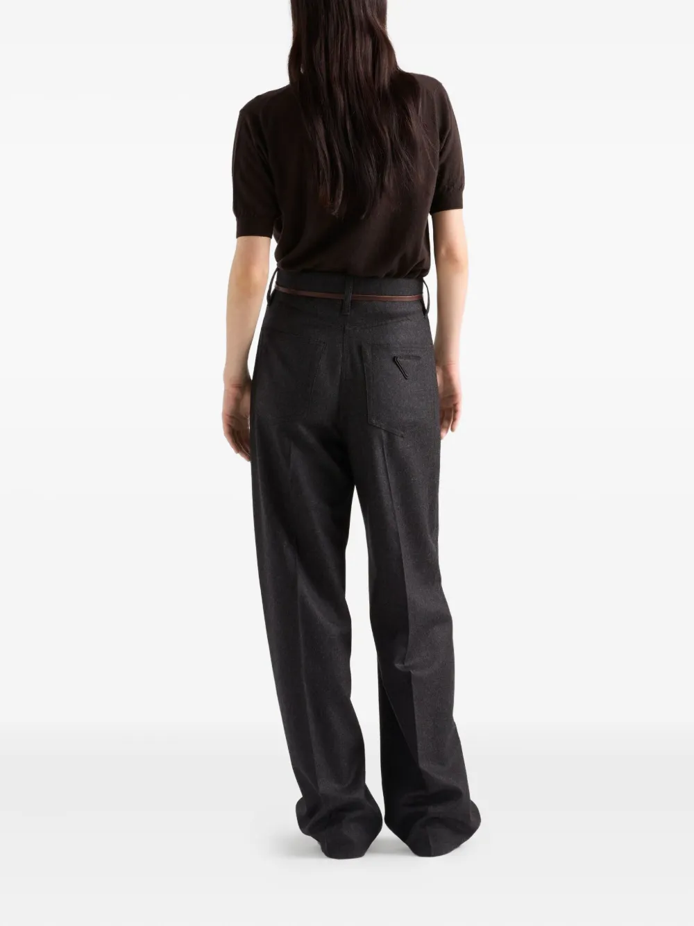 Prada Cashmere Turtleneck Sweater In Brown