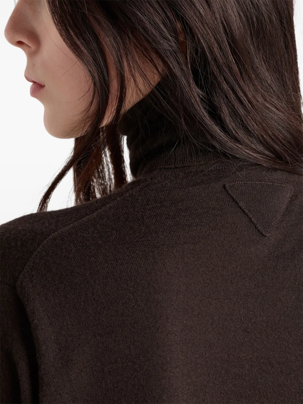 Prada Cashmere Turtleneck Sweater In Brown