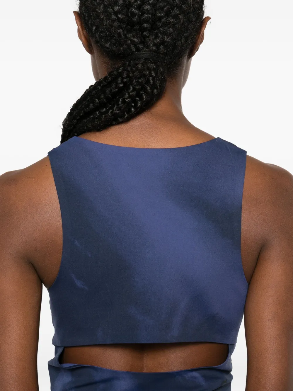 On Running Tanktop met diepe ronde hals Blauw