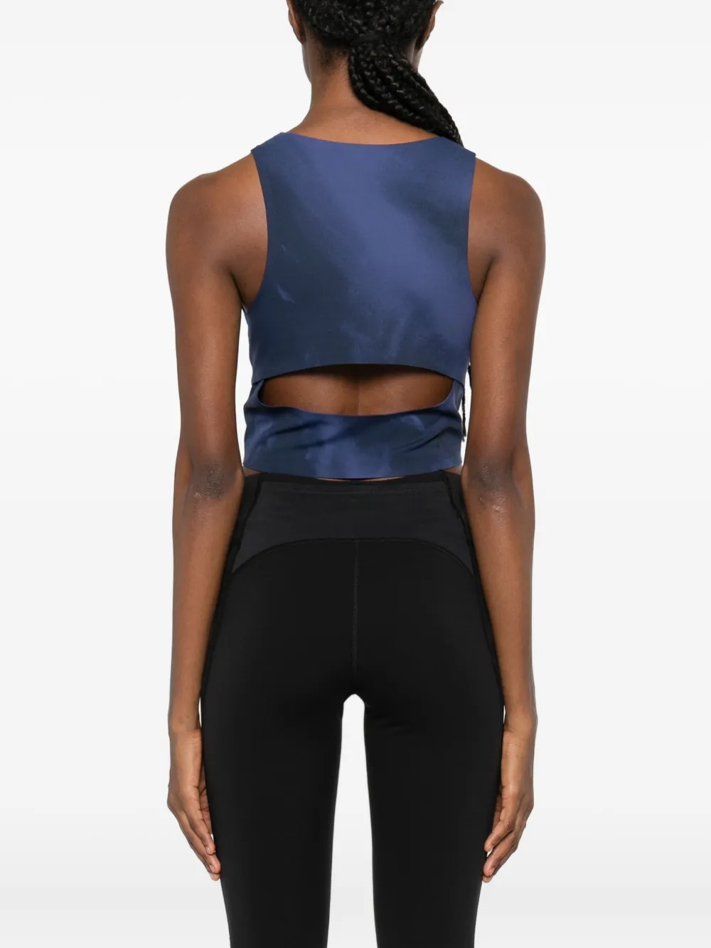 On Running Tanktop met diepe ronde hals Blauw