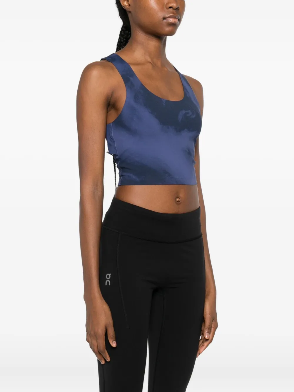 On Running Tanktop met diepe ronde hals Blauw