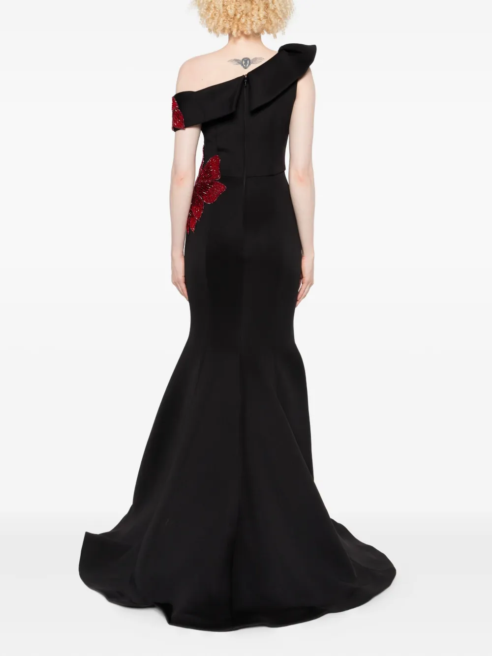 AAVVA Jurk verfraaid met pailletten Zwart