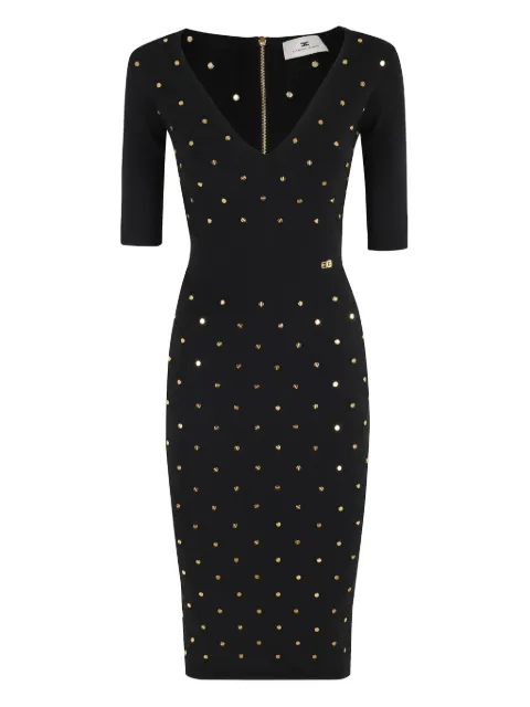 Elisabetta Franchi studded V-neck midi dress