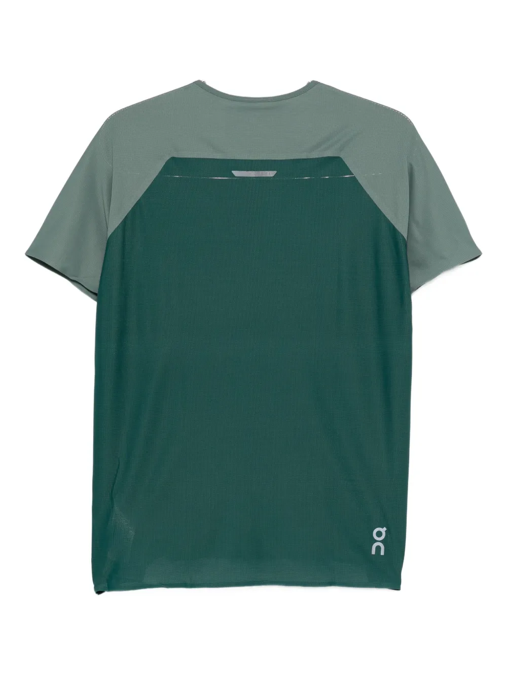 On Running Colour-block Performance T-shirt In Green