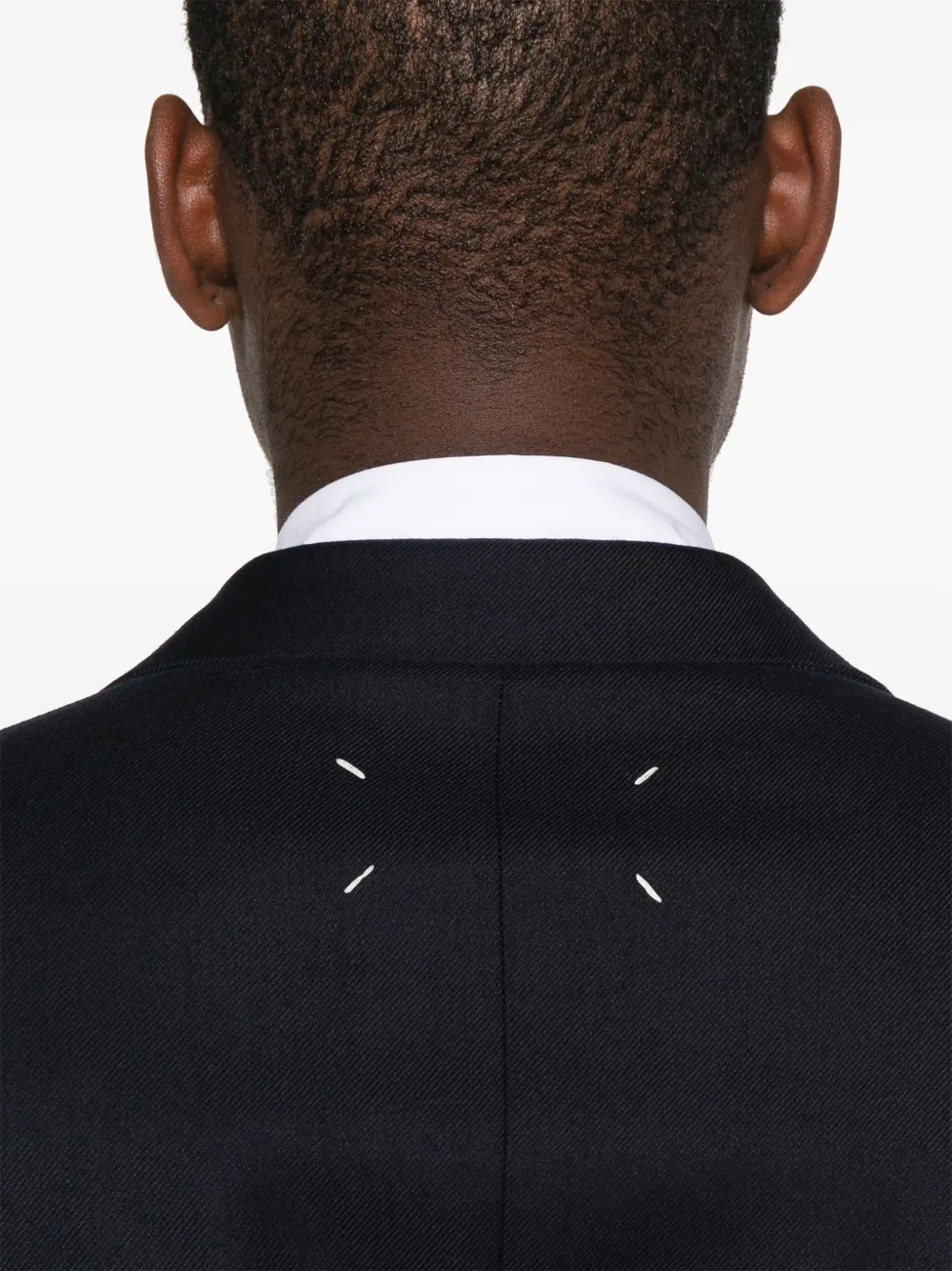 Maison Margiela Blazer met enkele rij knopen Blauw