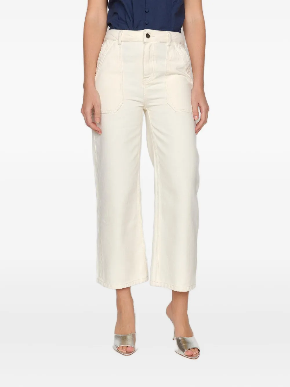Christy Lynn Dorian pocket-detail trousers - Beige