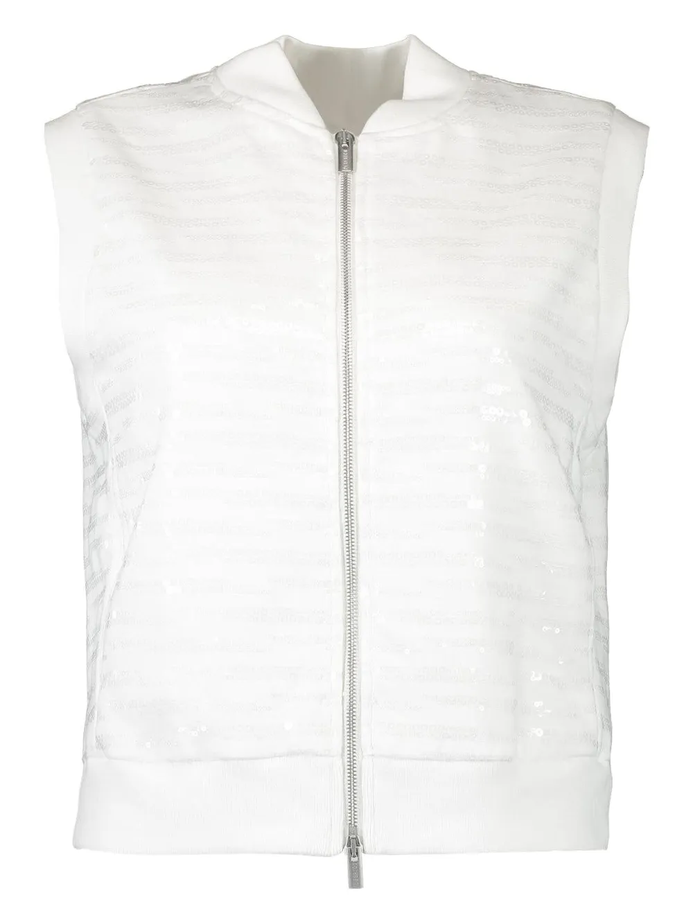 Peserico sequin-striped vest | White | Image 1