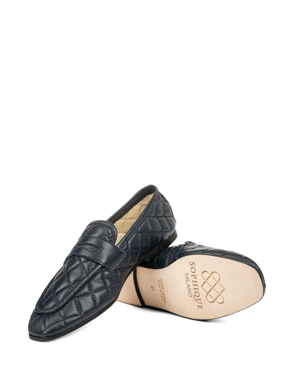Sophique Essenziale Quilted Loafers In Blue