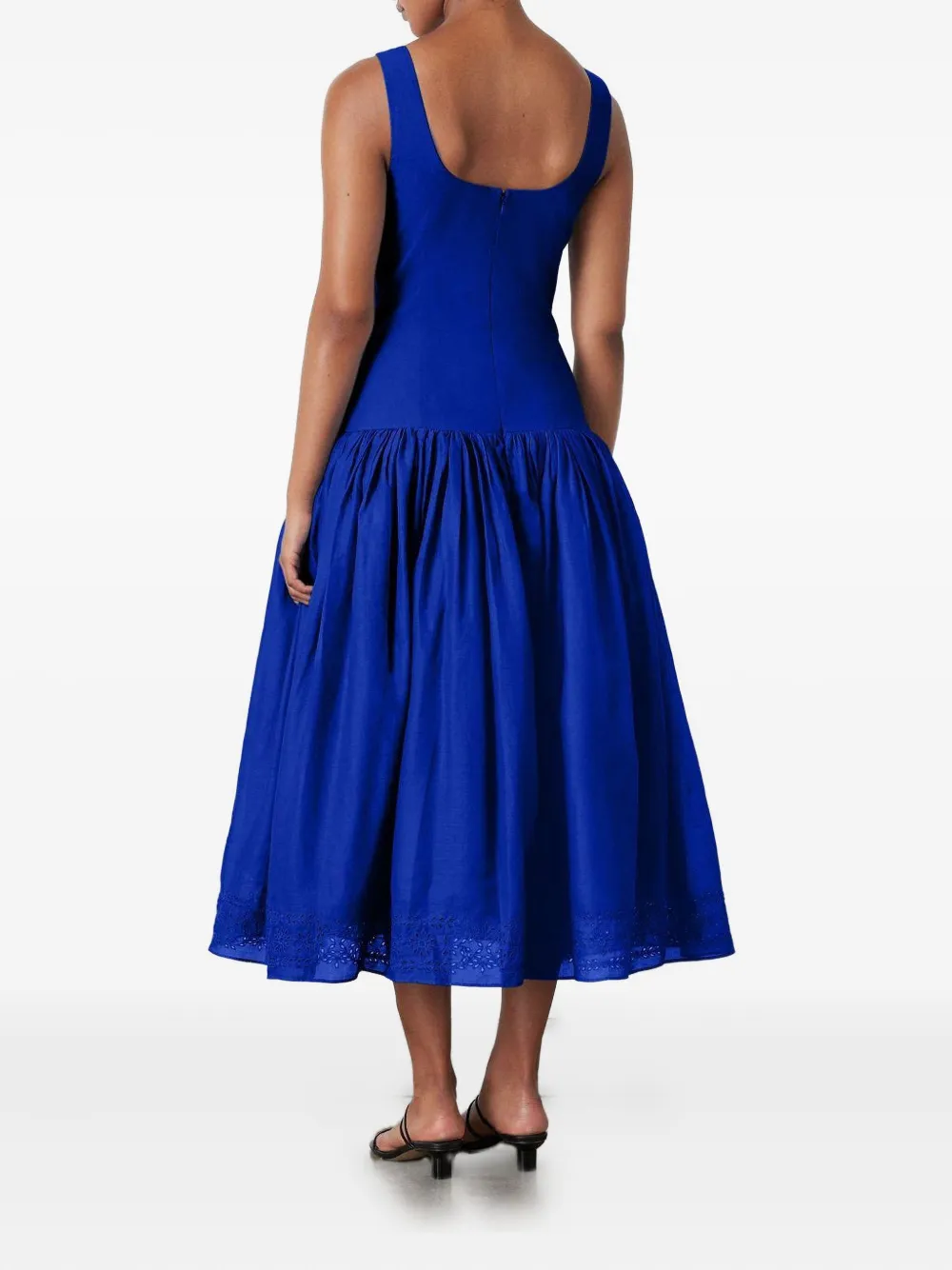 Joslin Bella Pleated Midi Dress In Blue