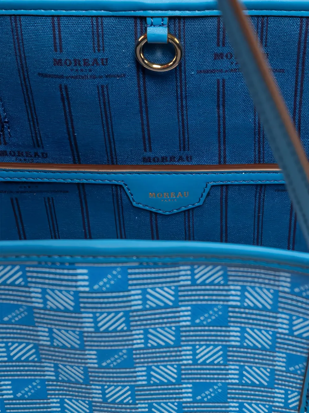 Moreau Medium Monaco Monogram Tote Bag In Blue