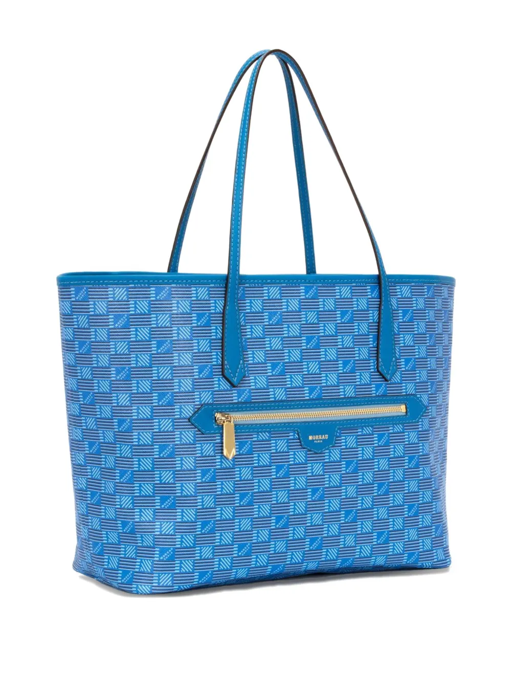 Moreau Medium Monaco Monogram Tote Bag In Blue