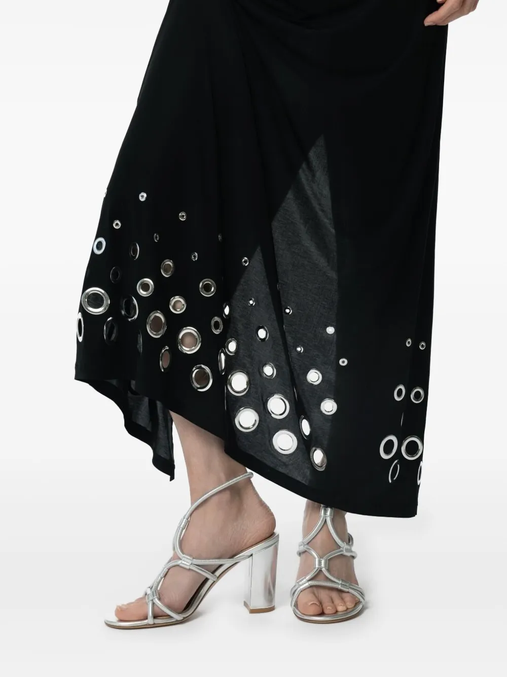 Gianvito Rossi 85mm knotted leather sandals Zilver