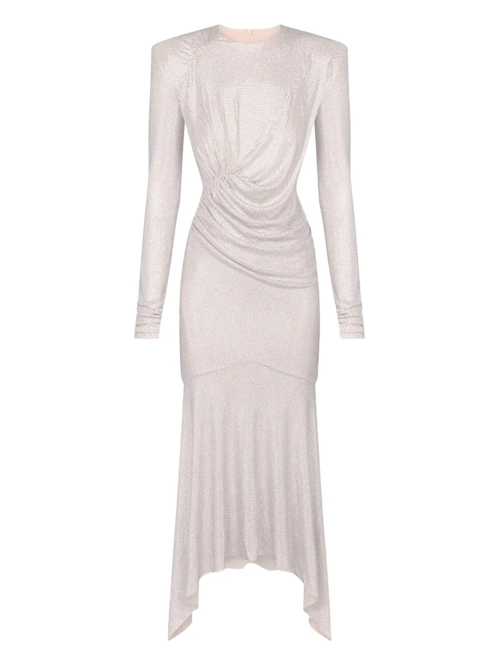 Alexandre Vauthier strass-embellished asymmetric midi dress | Neutrals | Image 1