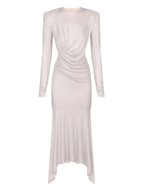 Alexandre Vauthier strass-embellished asymmetric midi dress