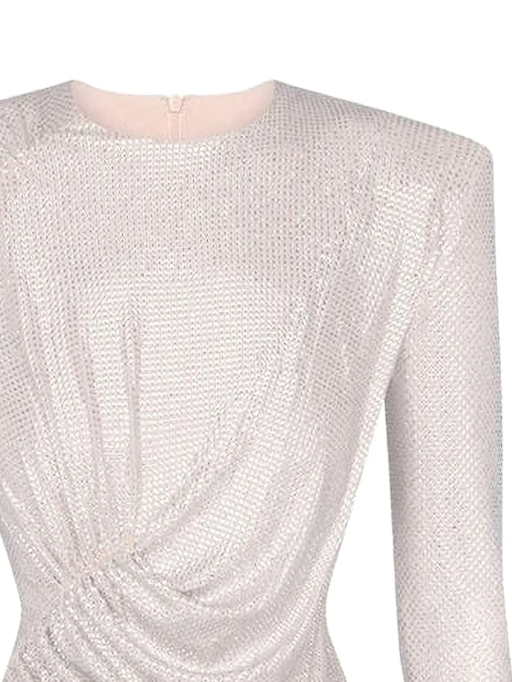 Alexandre Vauthier Asymmetrische midi-jurk verfraaid met stras - Beige