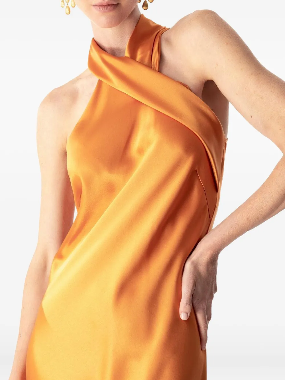 Galvan London Pandora dress Oranje