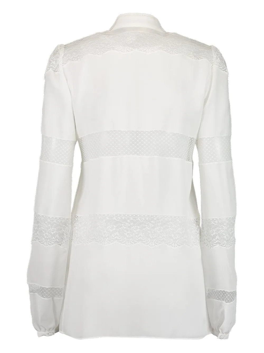 Elie Saab Lace-insert Crepe Shirt In White