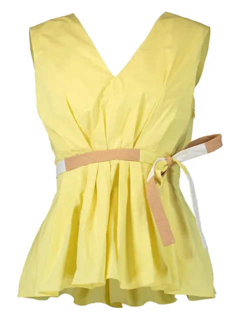 Roksanda pleated V-neck top